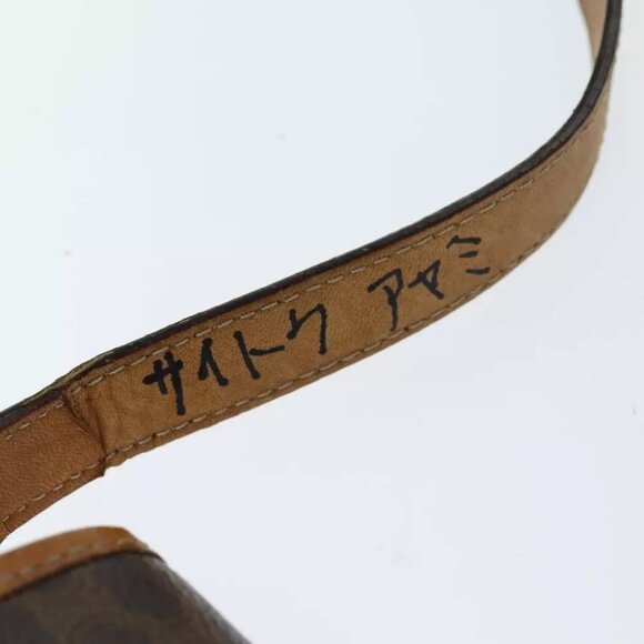 CELINE Macadam Canvas Shoulder Bag PVC Brown - Picture 10 of 16